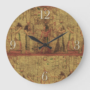 Grande Horloge Ronde Temple égyptien antique Mur Art