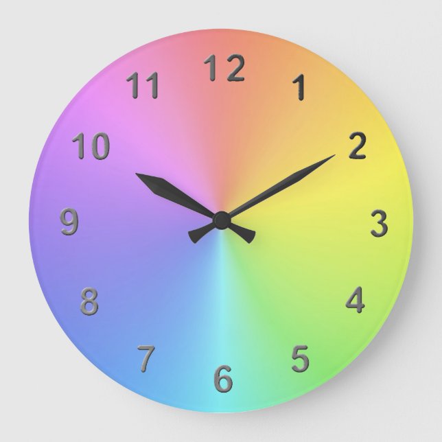 Grande Horloge Ronde Temps arc-en-ciel (Recto)