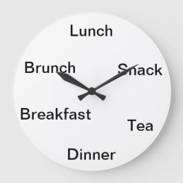 Grande Horloge Ronde Temps de manger