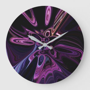 Grande Horloge Ronde Temps déformé Art pourpre