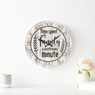 Grande Horloge Ronde Temps passé en famille