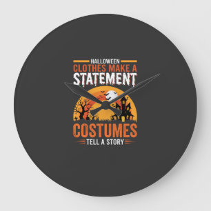 Grande Horloge Ronde Tenues de Halloween Déclaration Conception de Mais