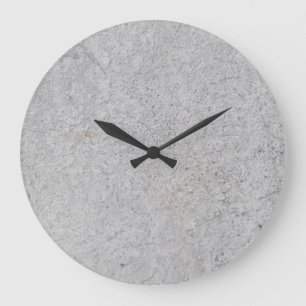GRANDE HORLOGE RONDE TEXTE EN BÉTON DOUX