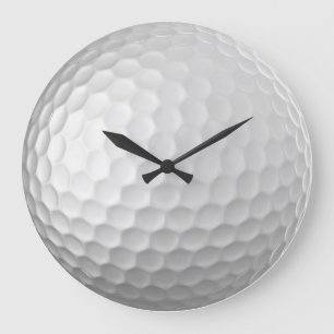 Grande Horloge Ronde Texture de balle de golf blanche gaufree