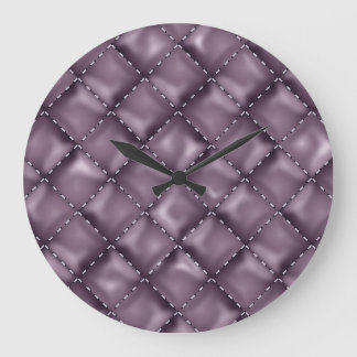 Grande Horloge Ronde Texture de cuir brillant