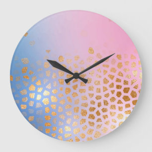 Grande Horloge Ronde Texture or : dégradé abstrait arrière - plan