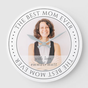 Grande Horloge Ronde The Best Mama Ever Modern Classic