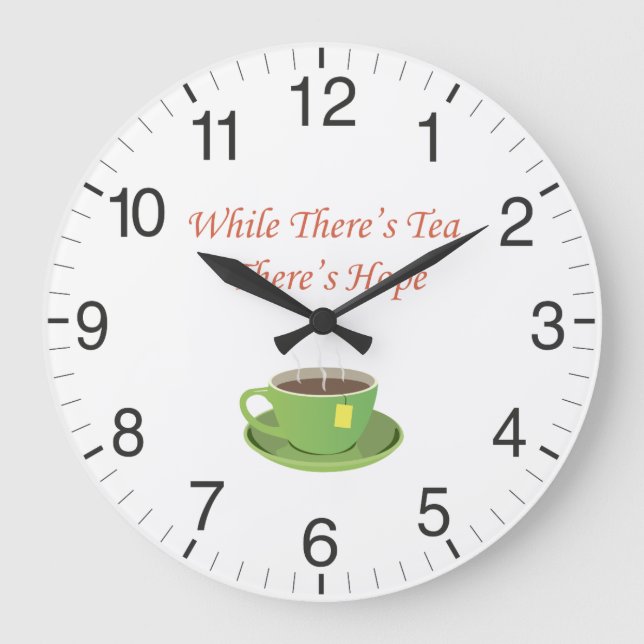 Grande Horloge Ronde Thé et optimisme (Recto)