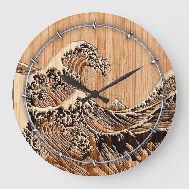 Grande Horloge Ronde The Great Hokusai Wave Bamboo (Recto)