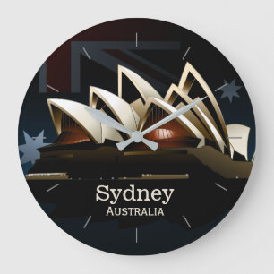 Grande Horloge Ronde Théatre de l'opéra de Sydney la nuit
