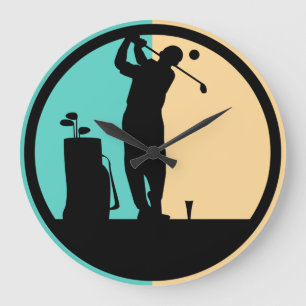 Grande Horloge Ronde Thème de golf moderne branché