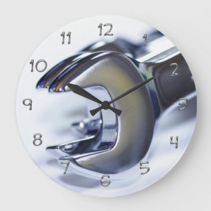 Grande Horloge Ronde Thème des véhicules à moteur de mécanicien