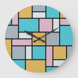 Grande Horloge Ronde Theo Van Doesburg - Composition 17 - Art Mondrian