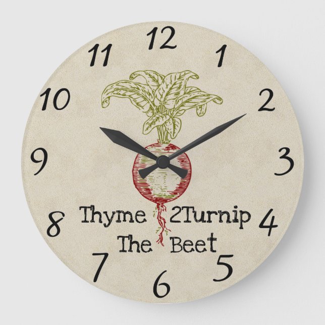 Grande Horloge Ronde Thyme 2Turnip The Beet Wall Clock (Recto)