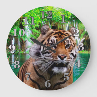 Grande Horloge Ronde Tiger and Waterfall