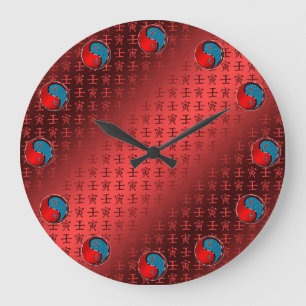 Grande Horloge Ronde Tigre d'eau