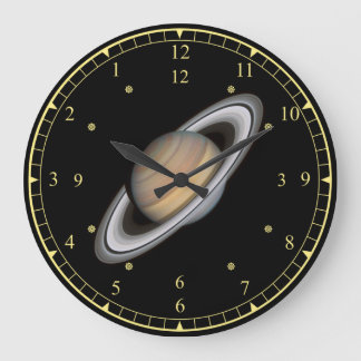 Grande Horloge Ronde Time Machine ~ Belle Planète Saturne ~