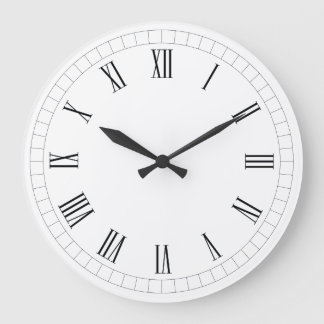 Grande Horloge Ronde Timeless Roman Numeral Wall Clock