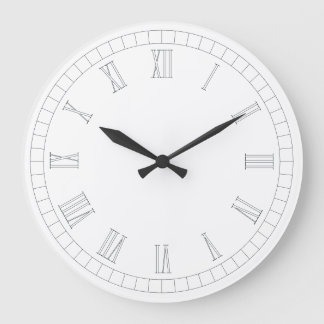 Grande Horloge Ronde Timeless Roman Numeral Wall Clock