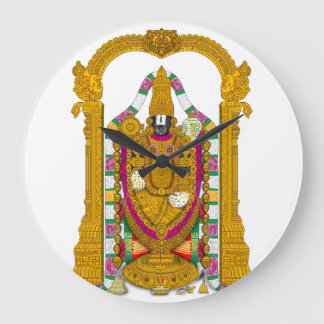 Grande Horloge Ronde Tirupati Balaji Clock & Home Wall Decor