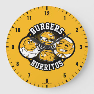 Grande Horloge Ronde Titans Ados, allez !   Burgers contre Burritos