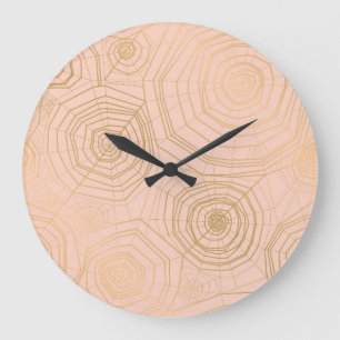 Grande Horloge Ronde Toile d'araignée pastel : motif d'Halloween.