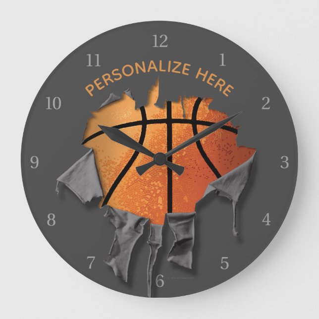 Grande Horloge Ronde Torn Basketball (Recto)