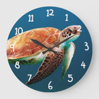 Grande Horloge Ronde Tortue de mer