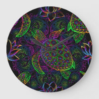 Tortue de mer Boho : Motif psychédélique mandala