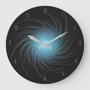 Grande Horloge Ronde Tourbillon fractal bleu