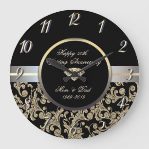 Grande Horloge Ronde Tourbillons d’or et de diamant –