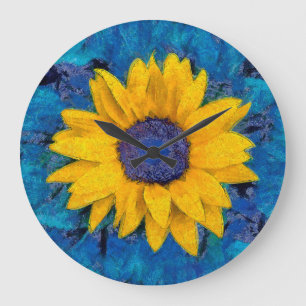 Grande Horloge Ronde Tournesol
