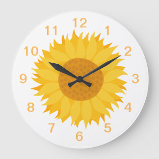 Grande Horloge Ronde Tournesol