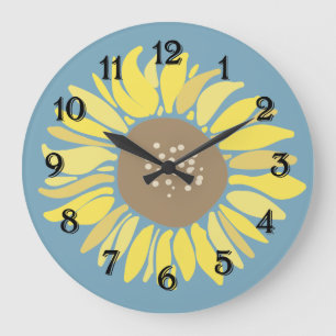 Grande Horloge Ronde Tournesol