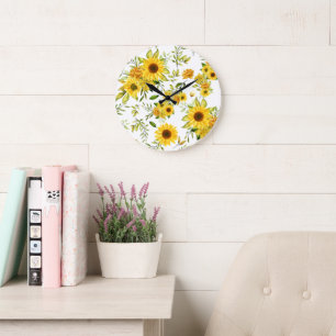 Grande Horloge Ronde Tournesol 8