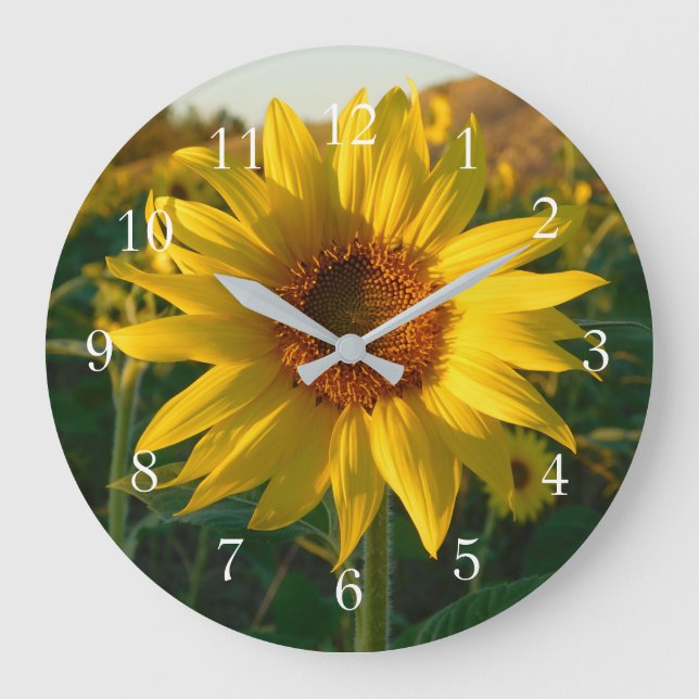 Grande Horloge Ronde Tournesol d'été (Recto)