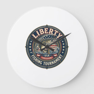 Grande Horloge Ronde Tournoi de pêche Liberté Patriotique Patriotique F