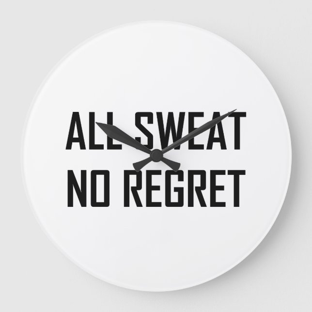 Grande Horloge Ronde Tous les exercices de transpiration sans Regret (Recto)