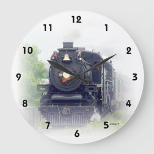 Grande Horloge Ronde Train américain de vapeur