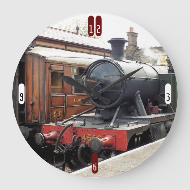 GRANDE HORLOGE RONDE TRAINS À VAPEUR (Recto)
