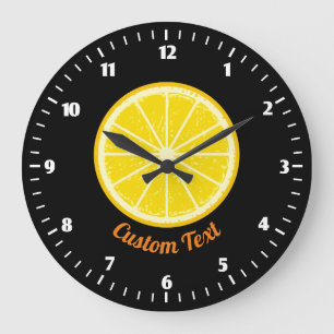 Grande Horloge Ronde tranche orange