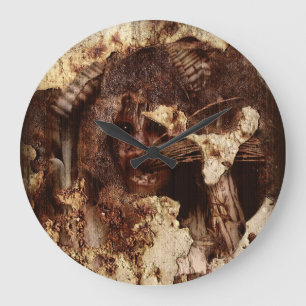 Grande Horloge Ronde Trappé à l'intérieur