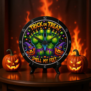 Grande Horloge Ronde Trick Ou Treat Smell My Feed