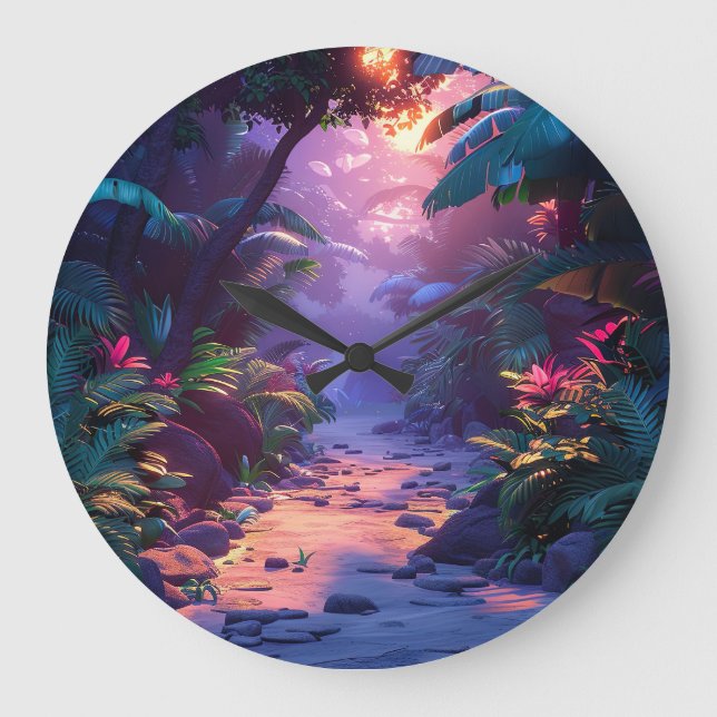 Grande Horloge Ronde Tropical Hawaiian Walking Path  (Recto)