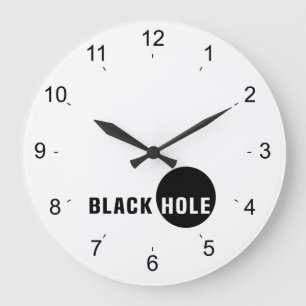 Grande Horloge Ronde Trou noir