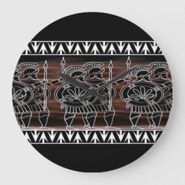 Grande Horloge Ronde Troupe de la figure noire grecque