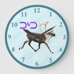 Grande Horloge Ronde Tuktu - Caribou sur la neige