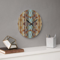 Turquoise Bleu Canard Orange Marron Art Tribal
