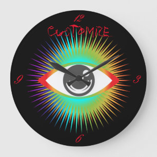 Grande Horloge Ronde Un Alien magnifique, l'oeil tonnerre