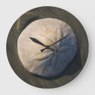 Grande Horloge Ronde Un dollar de sable sur la plage